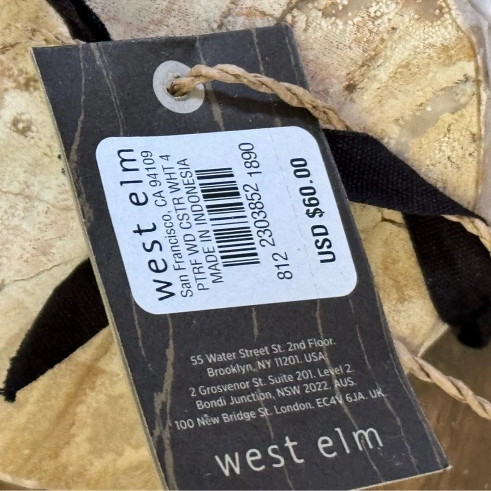 West Elm Petrified coasters set of 4
